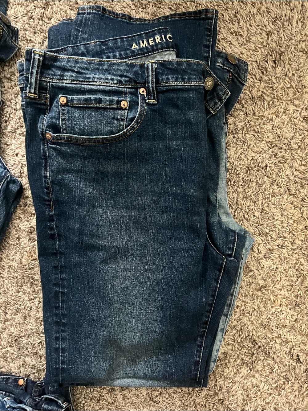 Three American Eagle Outfitters Dark Blue bootcut jeans